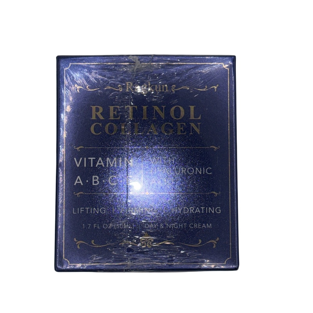 Ragkun Retinol Collagen Day & Night cream w/Hyaluronic Acid 1.7 Fl Oz-NEW SEALED